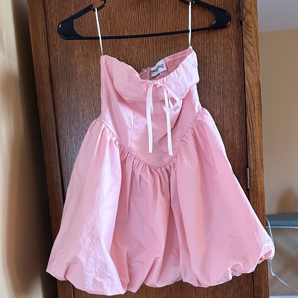 Princess Polly US 2 pink party dress with satin bow